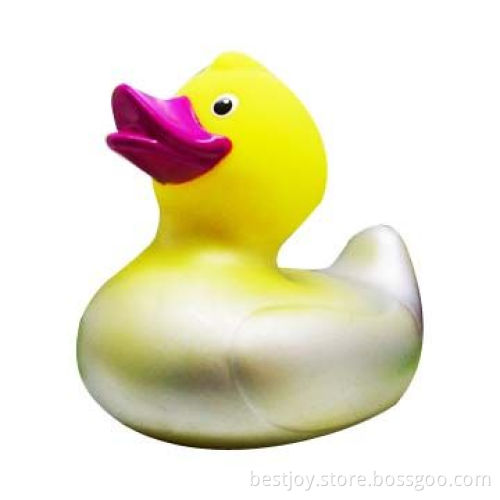 Metallic Look Rubber Duck with CE, RoHS Marks, Ideal for Holiday Gifts